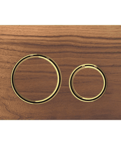 GEBERIT ΜΗΧΑΝΙΚΗ ΠΛΑΚΕΤΑ SIGMA 50 ROUND ΞΥΛΟ ΚΑΡΥΔΙΑΣ ΜΕ ΔΑΚΤΥΛΙΟ ΧΡΥΣΟ 115.652.JX.1 16.4 x 24.6