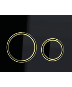 GEBERIT ΜΗΧΑΝΙΚΗ ΠΛΑΚΕΤΑ SIGMA 50 ROUND ΜΑΥΡΗ ΓΥΑΛΙΝΗ ΜΕ ΔΑΚΤΥΛΙΟ ΧΡΥΣΟ 115.652.SJ.1 16.4 x 24.6