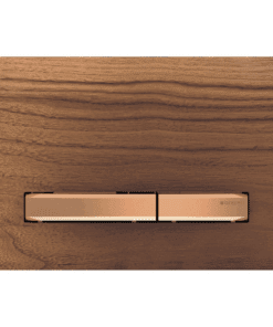 GEBERIT ΜΗΧΑΝΙΚΗ ΠΛΑΚΕΤΑ SIGMA 50 SQUARE ΞΥΛΟ ΚΑΡΥΔΙΑΣ ΜΕ ΜΠΟΥΤΟΝ ΚΟΚΚΙΝΟ ΧΡΥΣΟ 115.670.JX.2 16.4 x 24.6