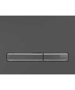 GEBERIT ΜΗΧΑΝΙΚΗ ΠΛΑΚΕΤΑ SIGMA 50 SQUARE ΜΑΥΡΗ BRUSHED ΜΕ ΜΠΟΥΤΟΝ ΜΑΥΡΟ ΧΡΩΜΕ 115.671.QD.2 16.4 x 24.6