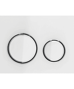 GEBERIT ΜΗΧΑΝΙΚΗ ΠΛΑΚΕΤΑ SIGMA 50 ROUND ΛΕΥΚΟ ΓΥΑΛΙ ΜΕ ΔΑΚΤΥΛΙΟ ΧΡΩΜΕ ΓΥΑΛΙΣΤΕΡΟ 115.884.SI.1 16.4 x 24.6