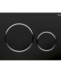 GEBERIT ΜΗΧΑΝΙΚΗ ΠΛΑΚΕΤΑ SIGMA 20 ROUND ΜΑΥΡΗ ΓΥΑΛΙΣΤΕΡΗ ΜΕ ΔΑΚΤΥΛΙΟ ΧΡΩΜΕ ΓΥΑΛΙΣΤΕΡΟ 115.882.KM.1 16.4 x 24.6