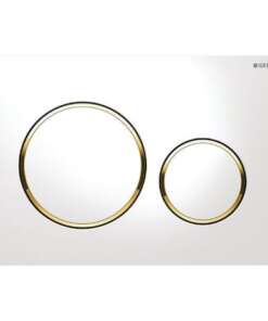 GEBERIT ΜΗΧΑΝΙΚΗ ΠΛΑΚΕΤΑ SIGMA 20 ROUND ΛΕΥΚΗ ΓΥΑΛΙΣΤΕΡΗ ΜΕ ΔΑΚΤΥΛΙΟ ΧΡΥΣΟ ΓΥΑΛΙΣΤΕΡΟ 115.882.KK.1 16.4 x 24.6