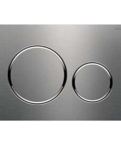 GEBERIT ΜΗΧΑΝΙΚΗ ΠΛΑΚΕΤΑ SIGMA 20 ROUND INOX ΜΕ ΔΑΚΤΥΛΙΟ ΧΡΩΜΕ ΓΥΑΛΙΣΤΕΡΟ 115.882.SN.1 16.4 x 24.6