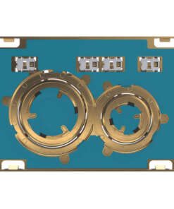 GEBERIT ΜΗΧΑΝΙΚΗ ΠΛΑΚΕΤΑ SIGMA 50 ROUND 115.652.00.1 ΜΕ ΔΑΚΤΥΛΙΟ ΧΡΥΣΟ (Εφαρμογή πλακιδίων) 16.4 x 24.6