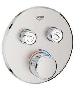 GROHE ΘΕΡΜΟΣΤΑΤΙΚΗ ΕΝΤΟΙΧΙΖΟΜΕΝΗ ΜΠΑΤΑΡΙΑ 2 ΕΞΟΔΩΝ SMART CONTROL 29119DC0 SUPERSTEEL