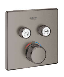 GROHE ΘΕΡΜΟΣΤΑΤΙΚΗ ΕΝΤΟΙΧΙΖΟΜΕΝΗ ΜΠΑΤΑΡΙΑ 2 ΕΞΟΔΩΝ SMART CONTROL 29124AL0 BRUSHED HARD GRAPHITE