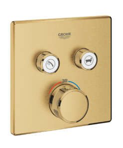 GROHE ΘΕΡΜΟΣΤΑΤΙΚΗ ΕΝΤΟΙΧΙΖΟΜΕΝΗ ΜΠΑΤΑΡΙΑ 2 ΕΞΟΔΩΝ SMART CONTROL 29124GN0 BRUSHED COOL SUNRISE