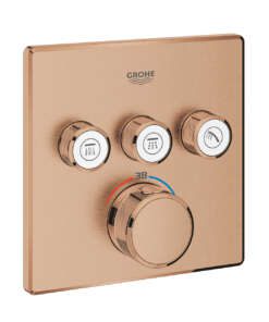 GROHE ΘΕΡΜΟΣΤΑΤΙΚΗ ΕΝΤΟΙΧΙΖΟΜΕΝΗ ΜΠΑΤΑΡΙΑ 3 ΕΞΟΔΩΝ SMART CONTROL 29126DL0 BRUSHED WARM SUNSET