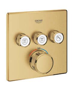 GROHE ΘΕΡΜΟΣΤΑΤΙΚΗ ΕΝΤΟΙΧΙΖΟΜΕΝΗ ΜΠΑΤΑΡΙΑ 3 ΕΞΟΔΩΝ SMART CONTROL 29126GN0 BRUSHED COOL SUNRISE