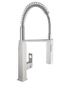 GROHE ΜΠΑΤΑΡΙΑ ΝΕΡΟΧΥΤΗ EUROCUBE PROFESSIONAL ΜΕ ΕΛΑΤΗΡΙΟ 31395DC0 SUPERSTEEL