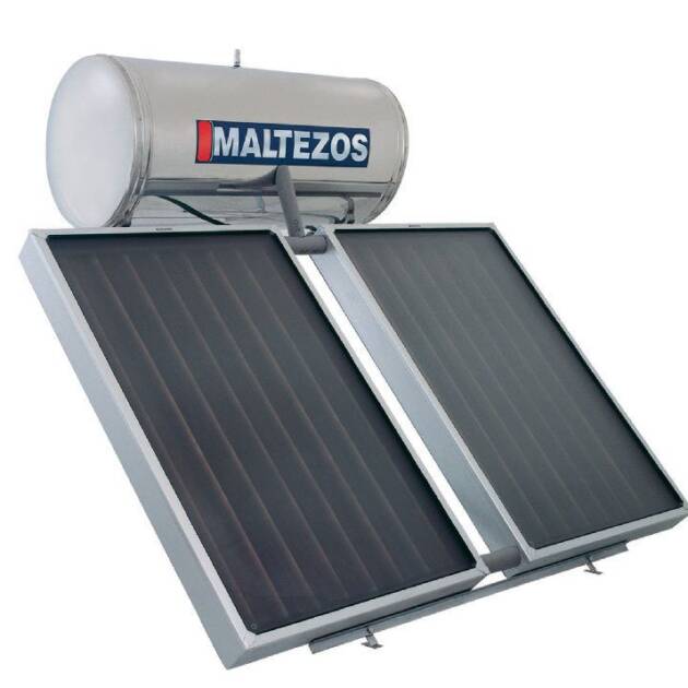 ΜΑΛΤΕΖΟΣ ΗΛΙΑΚΟΣ ΘΕΡΜΟΣΙΦΩΝΑΣ 200Lt/3m2 2SAC (100x150) INOX ΔΙΠΛΗΣ ΕΝΕΡΓΕΙΑΣ