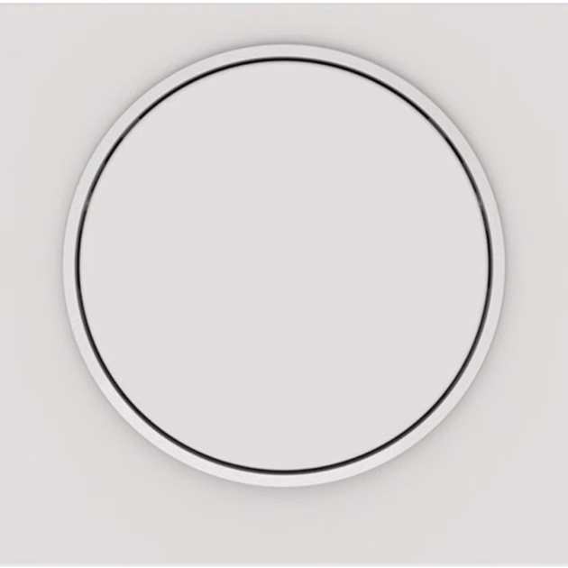GEBERIT ΜΗΧΑΝΙΚΗ ΠΛΑΚΕΤΑ SIGMA 10 ROUND INOX ΛΕΥΚΗ ΜΑΤ 115.758.01.5 16.4 x 24.6