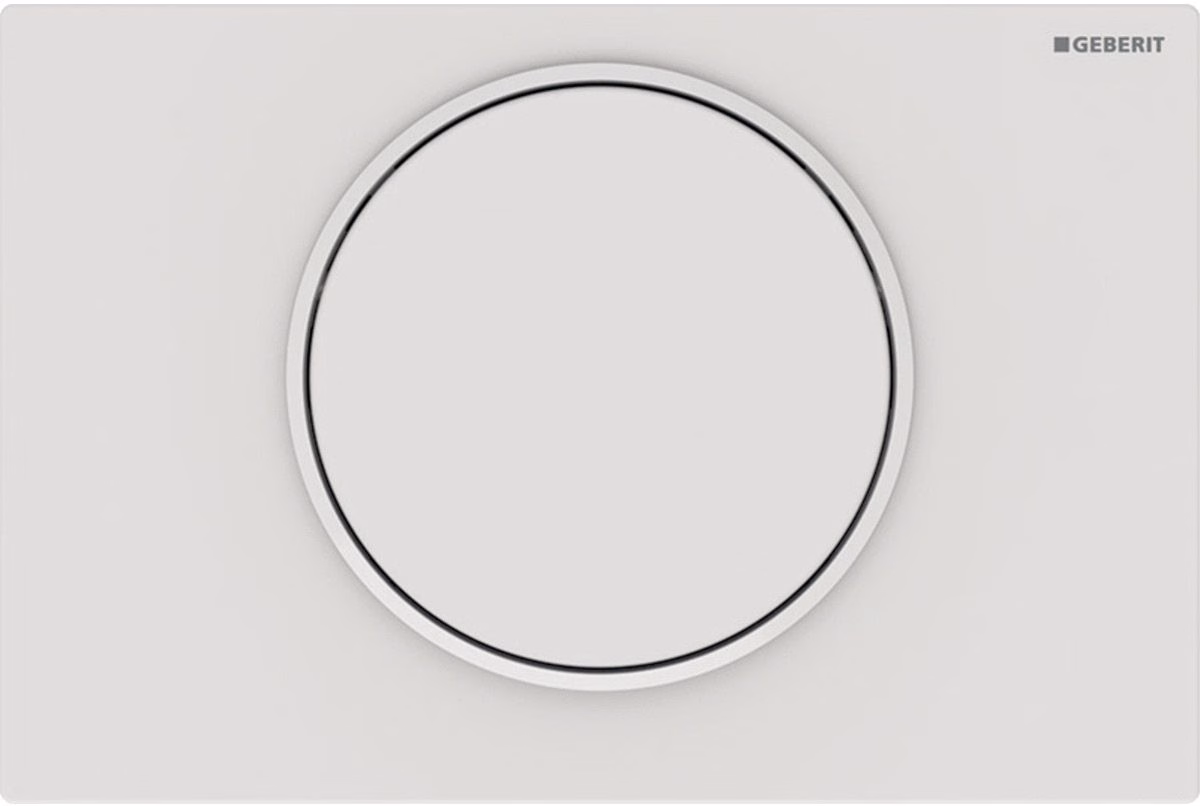 GEBERIT ΜΗΧΑΝΙΚΗ ΠΛΑΚΕΤΑ SIGMA 10 ROUND INOX ΛΕΥΚΗ ΜΑΤ 115.758.01.5 16.4 x 24.6