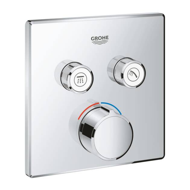 GROHE ΑΝΑΜΕΙΚΤΙΚΗ ΕΝΤΟΙΧΙΖΟΜΕΝΗ ΜΠΑΤΑΡΙΑ 2 ΕΞΟΔΩΝ SMART CONTROL 29148000 ΧΡΩΜΕ