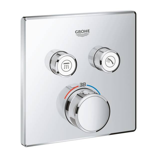 GROHE ΘΕΡΜΟΣΤΑΤΙΚΗ ΕΝΤΟΙΧΙΖΟΜΕΝΗ ΜΠΑΤΑΡΙΑ 2 ΕΞΟΔΩΝ SMART CONTROL 29124000 ΧΡΩΜΕ