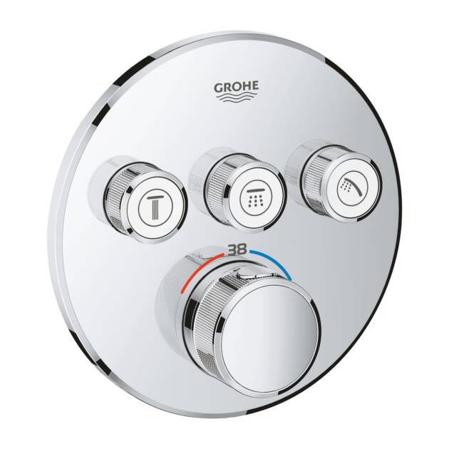 GROHE ΘΕΡΜΟΣΤΑΤΙΚΗ ΕΝΤΟΙΧΙΖΟΜΕΝΗ ΜΠΑΤΑΡΙΑ 3 ΕΞΟΔΩΝ SMART CONTROL 29121000 ΧΡΩΜΕ
