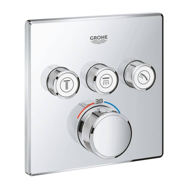 GROHE ΘΕΡΜΟΣΤΑΤΙΚΗ ΕΝΤΟΙΧΙΖΟΜΕΝΗ ΜΠΑΤΑΡΙΑ 3 ΕΞΟΔΩΝ SMART CONTROL 29126000 ΧΡΩΜΕ