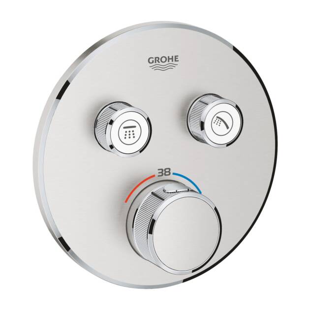 GROHE ΘΕΡΜΟΣΤΑΤΙΚΗ ΕΝΤΟΙΧΙΖΟΜΕΝΗ ΜΠΑΤΑΡΙΑ 2 ΕΞΟΔΩΝ SMART CONTROL 29119DC0 SUPERSTEEL