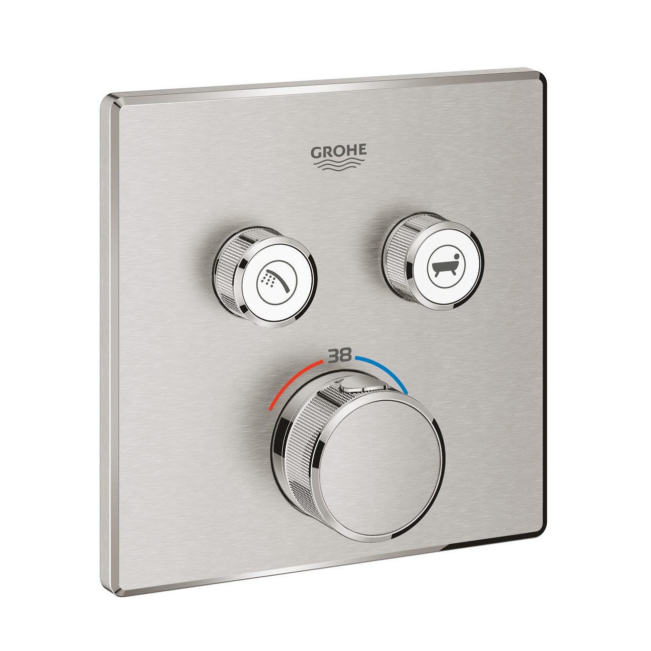GROHE ΘΕΡΜΟΣΤΑΤΙΚΗ ΕΝΤΟΙΧΙΖΟΜΕΝΗ ΜΠΑΤΑΡΙΑ 2 ΕΞΟΔΩΝ SMART CONTROL 29124DC0 SUPERSTEEL