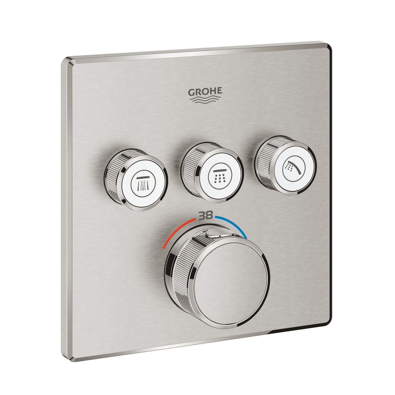 GROHE ΘΕΡΜΟΣΤΑΤΙΚΗ ΕΝΤΟΙΧΙΖΟΜΕΝΗ ΜΠΑΤΑΡΙΑ 3 ΕΞΟΔΩΝ SMART CONTROL 29126DC0 SUPERSTEEL