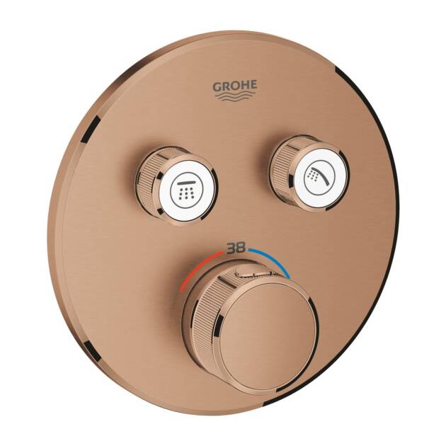 GROHE ΘΕΡΜΟΣΤΑΤΙΚΗ ΕΝΤΟΙΧΙΖΟΜΕΝΗ ΜΠΑΤΑΡΙΑ 2 ΕΞΟΔΩΝ SMART CONTROL 29119DL0 BRUSHED WARM SUNSET