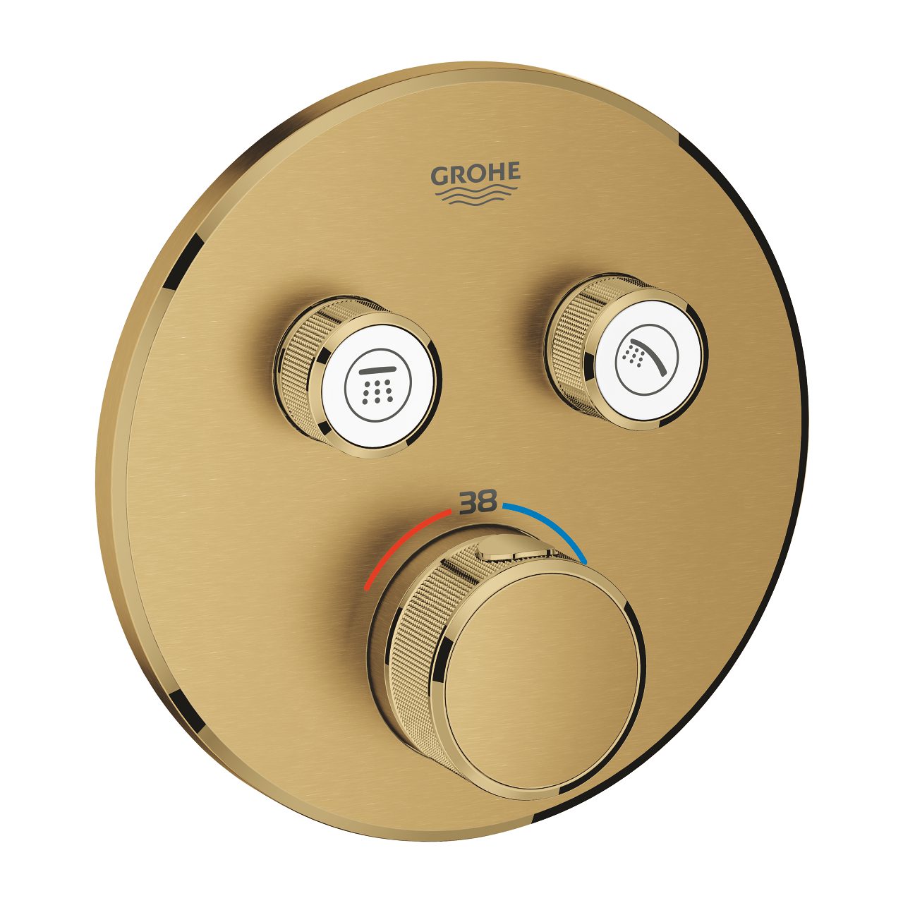 GROHE ΘΕΡΜΟΣΤΑΤΙΚΗ ΕΝΤΟΙΧΙΖΟΜΕΝΗ ΜΠΑΤΑΡΙΑ 2 ΕΞΟΔΩΝ SMART CONTROL 29119GN0 BRUSHED COOL SUNRISE