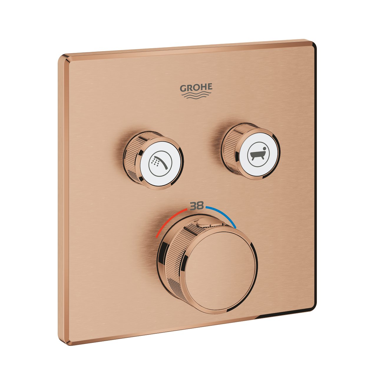 GROHE ΘΕΡΜΟΣΤΑΤΙΚΗ ΕΝΤΟΙΧΙΖΟΜΕΝΗ ΜΠΑΤΑΡΙΑ 2 ΕΞΟΔΩΝ SMART CONTROL 29124DL0 BRUSHED WARM SUNSET