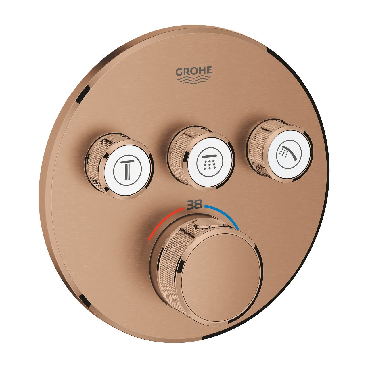 GROHE ΘΕΡΜΟΣΤΑΤΙΚΗ ΕΝΤΟΙΧΙΖΟΜΕΝΗ ΜΠΑΤΑΡΙΑ 3 ΕΞΟΔΩΝ SMART CONTROL 29121DL0 BRUSHED WARM SUNSET