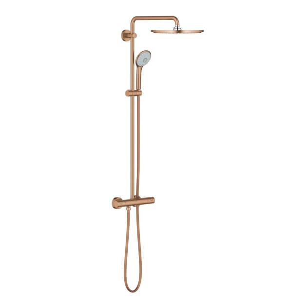 GROHE ΣΥΣΤΗΜΑ ΝΤΟΥΖ EUPHORIA SYSTEM 310 ΜΕ ΘΕΡΜΟΣΤΑΤΙΚΗ ΜΠΑΤΑΡΙΑ 26075DL0 BRUSHED WARM SUNSET