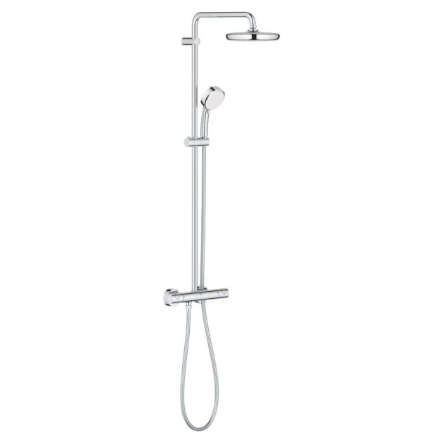 GROHE ΣΥΣΤΗΜΑ ΝΤΟΥΖ TEMPESTA COSMOPOLITAN SYSTEM 210 ΜΕ ΘΕΡΜΟΣΤΑΤΙΚΗ ΜΠΑΤΑΡΙΑ 27922001 ΧΡΩΜΕ