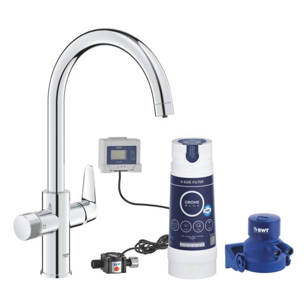 GROHE ΜΠΑΤΑΡΙΑ ΝΕΡΟΧΥΤΗ GROHE BLUE PURE BAUCURVE ΜΕ ΦΙΛΤΡΟ ΝΕΡΟΥ 30581000 ΧΡΩΜΕ
