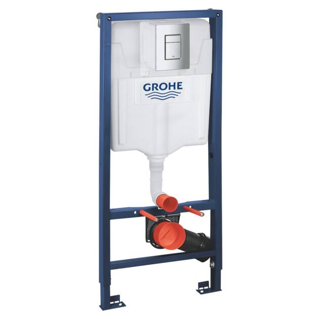 GROHE ΕΝΤΟΙΧΙΖΟΜΕΝΟ ΚΑΖΑΝΑΚΙ ΓΥΨΟΣΑΝΙΔΑΣ RAPID SL ΜΕ ΒΑΣΕΙΣ ΤΟΙΧΟΥ ΚΑΙ ΠΛΑΚΕΤΑ 38772001