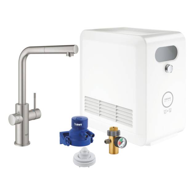 GROHE ΜΠΑΤΑΡΙΑ ΝΕΡΟΧΥΤΗ GROHE BLUE PROFESSIONAL ΜΕ ΦΙΛΤΡΟ ΝΕΡΟΥ 31326DC2 SUPERSTEEL