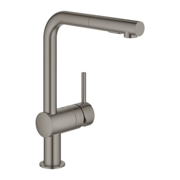 GROHE ΜΠΑΤΑΡΙΑ ΝΕΡΟΧΥΤΗ MINTA ΜΕ ΝΤΟΥΣ 2 ΡΟΩΝ 30274AL0 BRUSHED HARD GRAPHITE