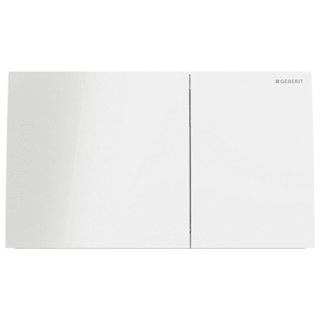GEBERIT ΜΗΧΑΝΙΚΗ ΠΛΑΚΕΤΑ SIGMA 70 SQUARE ΓΥΑΛΙΝΗ ΛΕΥΚΗ 115.622.SI.1 14.5 x 25.0