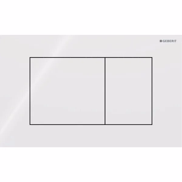 GEBERIT ΠΛΑΚΕΤΑ ΕΝΕΡΓΟΠΟΙΗΣΗΣ SIGMA 40 SQUARE ΓΥΑΛΙΝΗ ΛΕΥΚΗ 115.629.SI.1 15.2 x 24.6