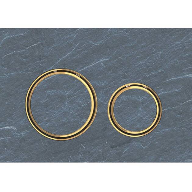 GEBERIT ΜΗΧΑΝΙΚΗ ΠΛΑΚΕΤΑ SIGMA 50 ROUND MUSTANG ΣΧΙΣΤΟΛΙΘΟΣ ΜΕ ΔΑΚΤΥΛΙΟ ΧΡΥΣΟ 115.652.JM.1 16.4 x 24.6