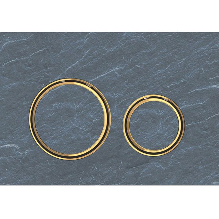 GEBERIT ΜΗΧΑΝΙΚΗ ΠΛΑΚΕΤΑ SIGMA 50 ROUND MUSTANG ΣΧΙΣΤΟΛΙΘΟΣ ΜΕ ΔΑΚΤΥΛΙΟ ΧΡΥΣΟ 115.652.JM.1 16.4 x 24.6
