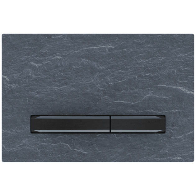 GEBERIT ΜΗΧΑΝΙΚΗ ΠΛΑΚΕΤΑ SIGMA 50 SQUARE MUSTANG ΣΧΙΣΤΟΛΙΘΟΣ ΜΕ ΜΠΟΥΤΟΝ ΜΑΥΡΟ 115.671.JM.2 16.4 x 24.6