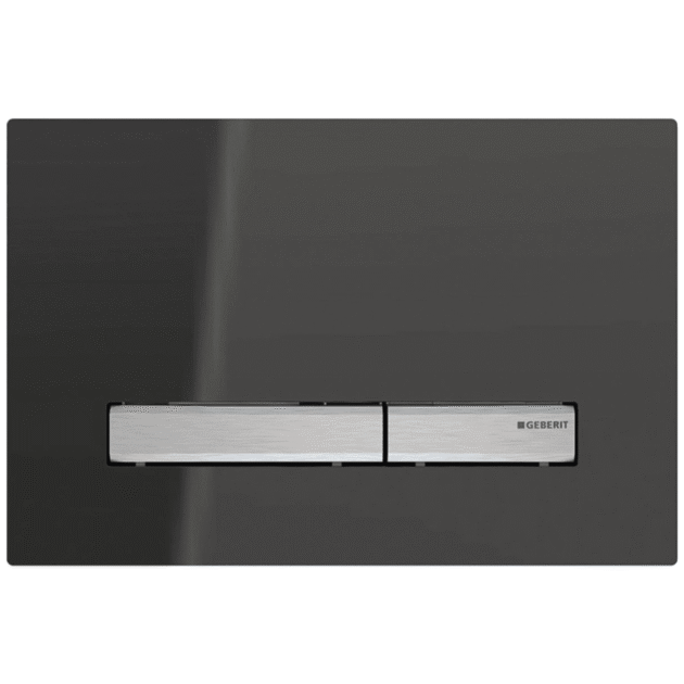GEBERIT ΜΗΧΑΝΙΚΗ ΠΛΑΚΕΤΑ SIGMA 50 SQUARE SMOKED ΓΥΑΛΙΝΗ ΜΕ ΜΠΟΥΤΟΝ ΧΡΩΜΕ ΓΥΑΛΙΣΤΕΡΟ 115.788.SD.2 16.4 x 24.6
