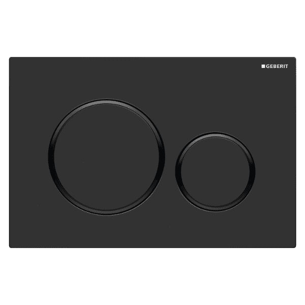 GEBERIT ΜΗΧΑΝΙΚΗ ΠΛΑΚΕΤΑ SIGMA 20 ROUND ΜΑΥΡΗ ΜΑΤ ΜΕ ΔΑΚΤΥΛΙΟ ΜΑΥΡΟ ΓΥΑΛΙΣΤΕΡΟ 115.882.16.1 16.4 x 24.6
