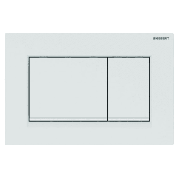 GEBERIT ΜΗΧΑΝΙΚΗ ΠΛΑΚΕΤΑ SIGMA 20 SQUARE ΛΕΥΚΗ ΜΑΤ ΜΕ ΡΙΓΑ ΛΕΥΚΗ ΜΑΤ 115.883.01.1 16.4 x 24.6
