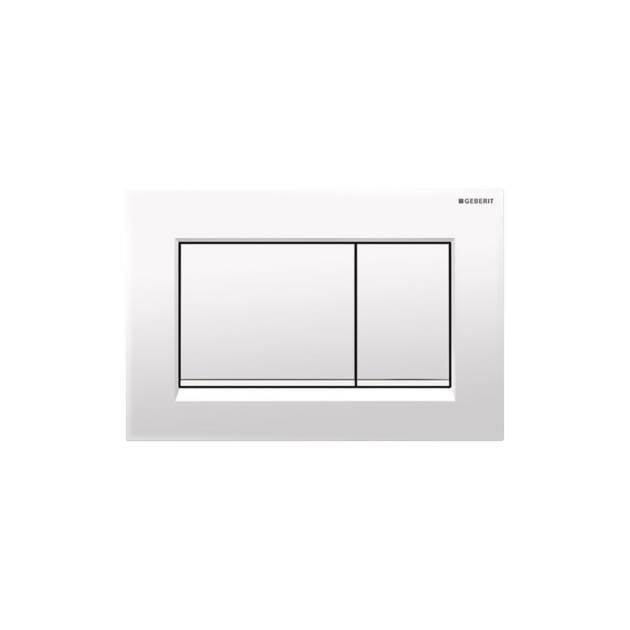 GEBERIT ΠΛΑΚΕΤΑ SIGMA 20 SQUARE ΛΕΥΚΗ ΓΥΑΛΙΣΤΕΡΗ ΜΕ ΛΕΥΚΗ ΜΑΤ ΡΙΓΑ 115.883.11.1 16.4 x 24.6