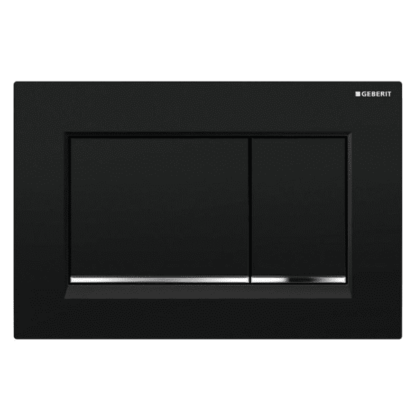 GEBERIT ΜΗΧΑΝΙΚΗ ΠΛΑΚΕΤΑ SIGMA 20 SQUARE ΜΑΥΡΗ ΓΥΑΛΙΣΤΕΡΗ ΜΕ ΡΙΓΑ ΧΡΩΜΕ ΓΥΑΛΙΣΤΕΡΗ 115.883.KM.1 16.4 x 24.6