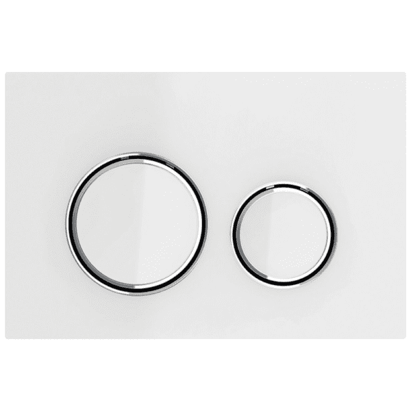 GEBERIT ΜΗΧΑΝΙΚΗ ΠΛΑΚΕΤΑ SIGMA 50 ROUND ΛΕΥΚΟ ΓΥΑΛΙ ΜΕ ΔΑΚΤΥΛΙΟ ΧΡΩΜΕ ΓΥΑΛΙΣΤΕΡΟ 115.884.SI.1 16.4 x 24.6