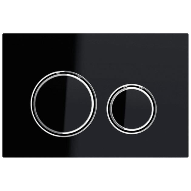 GEBERIT ΜΗΧΑΝΙΚΗ ΠΛΑΚΕΤΑ SIGMA 50 ROUND ΜΑΥΡΗ ΓΥΑΛΙΝΗ ΜΕ ΔΑΚΤΥΛΙΟ ΧΡΩΜΕ ΓΥΑΛΙΣΤΕΡΟ 115.884.SJ.1 16.4 x 24.6