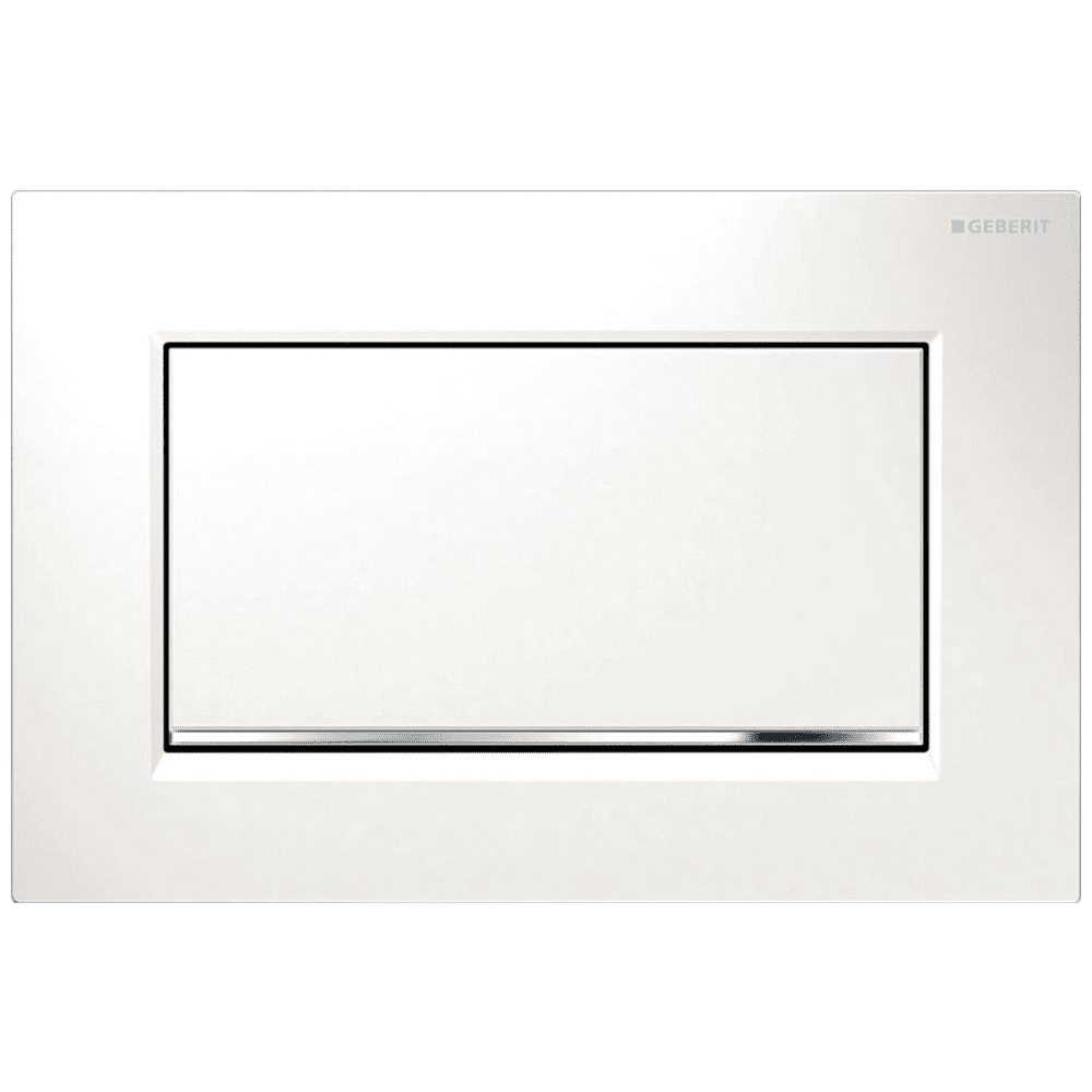 GEBERIT ΜΗΧΑΝΙΚΗ ΠΛΑΚΕΤΑ SIGMA 10 SQUARE ΛΕΥΚΗ ΓΥΑΛΙΣΤΕΡΗ ΜΕ ΡΙΓΑ ΧΡΩΜΕ ΓΥΑΛΙΣΤΕΡΗ 115.893.KJ.1 16.4 x 24.6