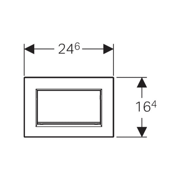 GEBERIT ΜΗΧΑΝΙΚΗ ΠΛΑΚΕΤΑ SIGMA 10 SQUARE ΑΝΟΞΕΙΔΩΤΗ ΜΑΤ ΜΕ ΡΙΓΑ ΧΡΩΜΕ ΓΥΑΛΙΣΤΕΡΗ 115.893.KX.1 16.4 x 24.6 - Image 2