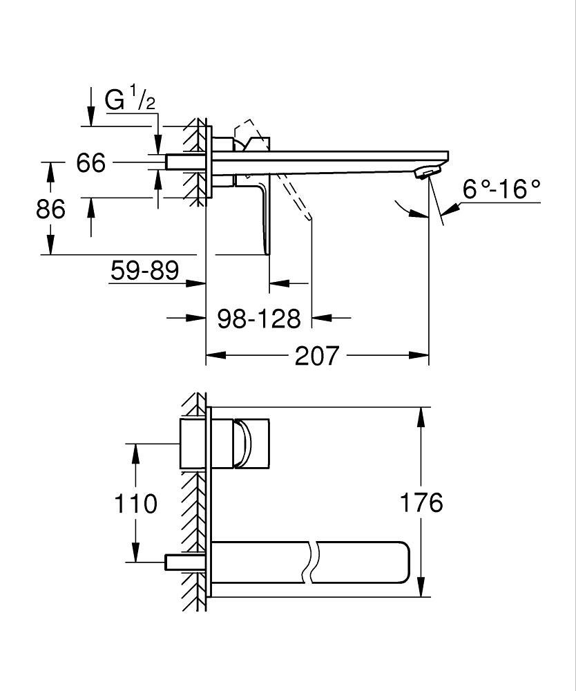 GROHE ΜΠΑΤΑΡΙΑ ΝΙΠΤΗΡΑ LINEARE 23444DC1 SUPERSTEEL - Image 2